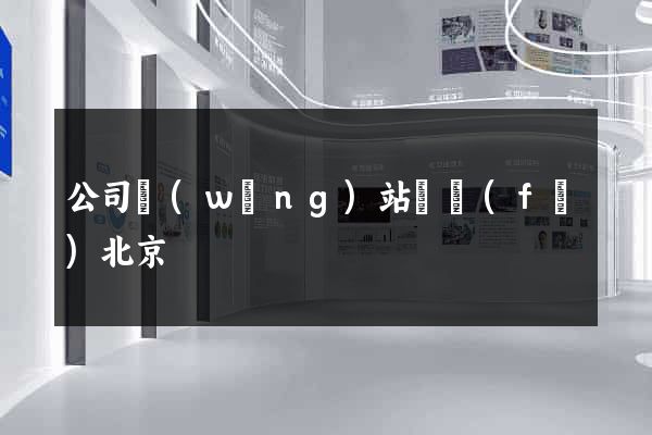 公司網(wǎng)站開發(fā)北京