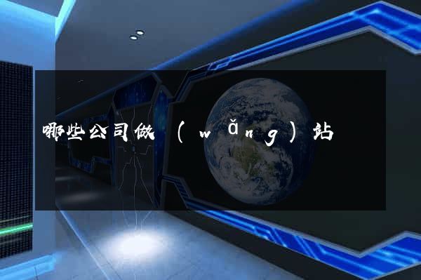 哪些公司做網(wǎng)站