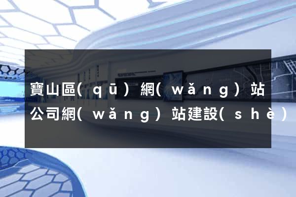 寶山區(qū)網(wǎng)站公司網(wǎng)站建設(shè)