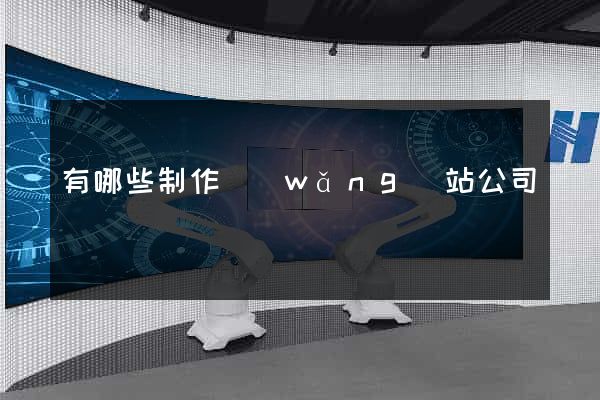 有哪些制作網(wǎng)站公司