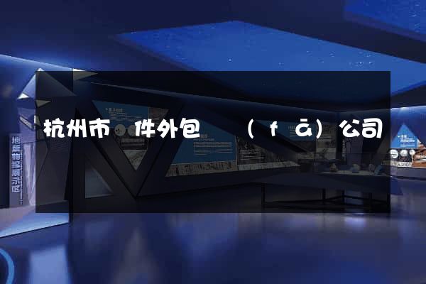 杭州市軟件外包開發(fā)公司