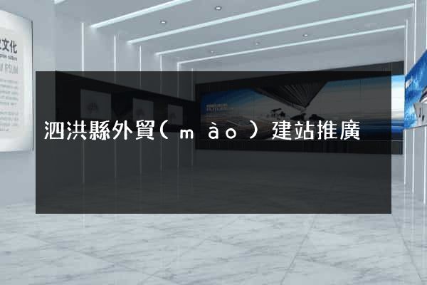 泗洪縣外貿(mào)建站推廣