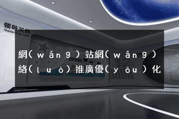 網(wǎng)站網(wǎng)絡(luò)推廣優(yōu)化