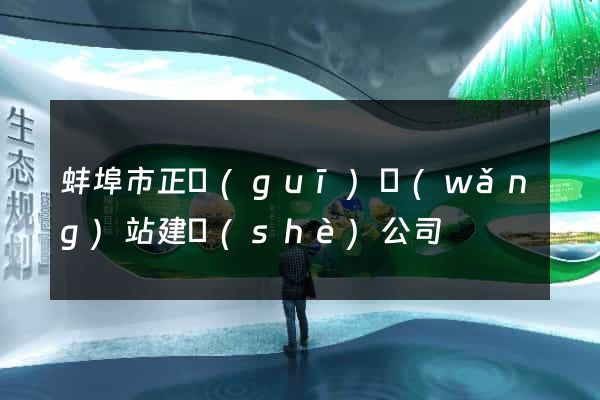 蚌埠市正規(guī)網(wǎng)站建設(shè)公司