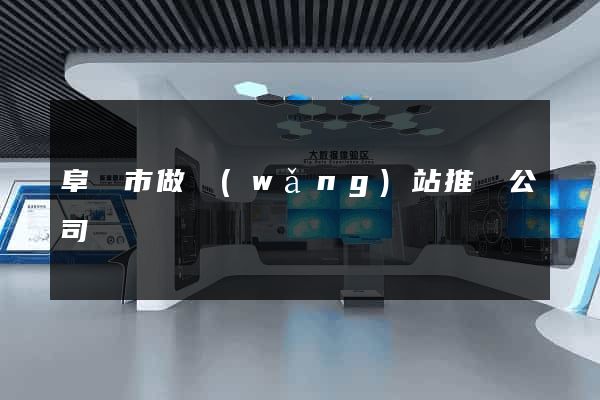 阜陽市做網(wǎng)站推廣公司