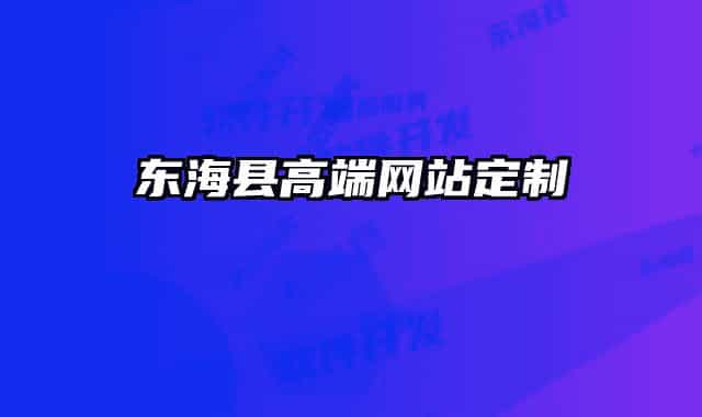 東?？h高端網(wǎng)站定制